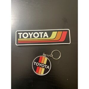 Toyota PVC Loop And hook Sew On Patch With Key Chain